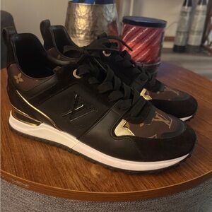 Louis Vuitton Black and Gold Women’s Sneakers